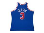 ALLEN IVERSON Autographed Mitchell Ness 1996 97 Blue 76ers Jersey UDA