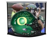 MARCUS MARIOTA Signed LE Oregon Full Size Authentic Pro Line Speed Helmet Inscribed Oregon Record 13 089 Yds 105 Tds w Custom Designed Curve Display STEINER