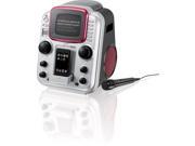 iLive Karaoke Machine Silver with Red Accents IJ328