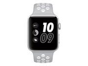 Apple Watch Series 2 Nike 42mm Silver Aluminum Case Flat Silver White Nike Sport Band MNNT2LL A