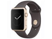 Apple Watch Series 1 42mm Smartwatch Gold Aluminum Case Cocoa Sport Band