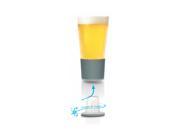 Dimple Self chilling Beer Glasses Magnetic Freezer Insert Keeps Glass Drinks Cold Silicone Insulated Hand grip Hand blown Glass Stainless Steel