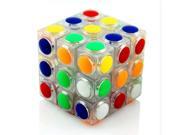 Colorful Convex Point Magic Cube Puzzle 3*3*3 Transparent 6*6*6cm
