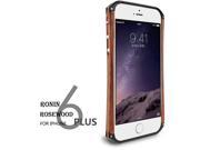 iphone6 ??plus 5.5 mobile phone shell metal thin wood frame housing red