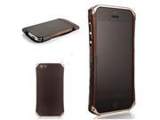 iPhone5 5s phone shell metal frame wooden frame protective shell Apple 5 Brown