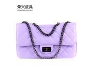 2016 new shoulder diagonal packet chain bag ladies bag purple