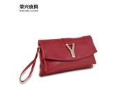 2016 word buckle new PU leather handbag shoulder diagonal packet tide Women Clutch red