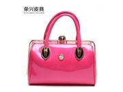 2016 new leather handbag lady handbag rose Red