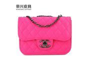 2016 new Lingge chain handbag Mini shoulder diagonal bag lady bag rose Red