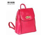2015 new leather handbag shoulder bag lady Korean fashion bag rose Red