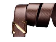 Z style copper buckle diamond pattern Men s leather belt