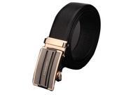 Men s genunine leather belt with automatic buckle black