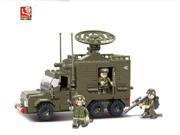 Sluban assembling toy puzzle blocks Army Corps 2 radar vehicle