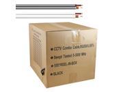 Five Star Cable 500 ft. RG59 Siamese CCTV Combo Coaxial Cable Black 20AWG RG59 18 2 18AWG Power. One Cable Solution Black