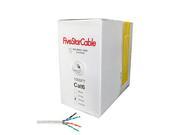 FiveStar Cable 1000 Ft. Cat6 UTP PVC Cable White