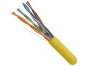 FiveStar Cable ETL Listed 1000 Ft. Cat5E Cable UTP Solid Copper PVC CMR Rated Cable Yellow
