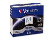 Verbatim M Disc BD R DL 50 GB 6X with Branded Surface 5 Dic Jewel Case 98923