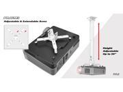 New Pyle PRJCM3 Universal Projector Ceiling Mount Kit with Telescoping Height and Angle Adjustment White