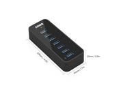 Anker USB 3.0 7 Port Hub with 1 BC 1.2 Charging Port up to 5V 1.5A 12V 3A Power Adapter Included [VIA VL812 B2 Chipset] Black