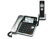 AT T CL84102 DECT 6.0 Expandable Corded Cordless Phone with Answering System and Caller ID Call Waiting Black 1 Corded and 1 Cordless Handset