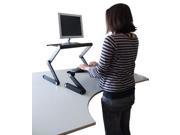 Workez Standing Desk Conversion Kit Adjustable Ergonomic Sit to Stand Office Desk for Laptops Desktops BLACK