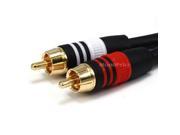 3ft Premium 2 RCA Plug 2 RCA Plug M M 22AWG Cable Black