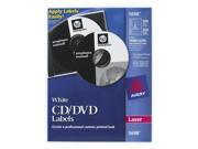 Avery CD Labels for Laser Printers White 100 Disc Labels and 200 Spine Labels 5698