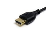 Startech.Com HDMImm3HSS Slim High Speed Hdmi Cable with Ethernet Hdmi M M 3 Feet