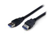 StarTech.com USB3SEXT1MBK 1m Black SuperSpeed USB 3.0 Extension Cable A to A Male to Female