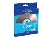 Verbatim 700 MB 52X 80 Minute Branded Recordable Disc CD R 10 Disc 97955
