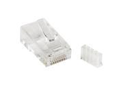 StarTech.com CRJ45C6SOL50 Cat 6 RJ45 Modular Plug for Solid Wire 50 Pack Clear