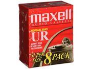 Maxell UR 60 Blank Audio Cassette Tape 8 Pack 109085