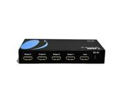 Orei HD 104 1x4 4 Ports HDMI Powered Splitter Ver 1.3 Certified for Full HD 1080P and 3D Support One Input to Four Outputs Black