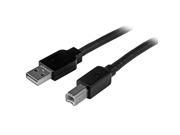 StarTech.com 15m 50 Feet Active USB 2.0 A to B Cable Black USB2HAB50AC