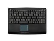 Adesso Mini Touchpad Low Profile Quiet PS 2 Keyboard for Windows and Built In Wrist Support AKB 410PB