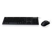 IOGEAR Spill Resistant Wired Keyboard and Mouse Combo GKM513 Black