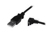 StarTech.com USBAMB1MD Mini USB A to Down Angle Mini B Cable Mini USB Cable 1xUSB A M 1x USB Mini B M 1 Meter Black
