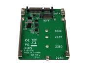 StarTech.com M.2 SSD to 2.5in SATA Adapter Converter with Open Frame Housing and 7mm Height SAT32M225 Green