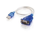 C2G Cables to Go 26886 0.45m 1.5 Feet USB To DB9 Male Serial Adapter Blue