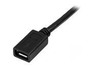 StarTech.com 0.5m 20in Micro USB Extension Cable M F Micro USB Male to Micro USB Female Cable
