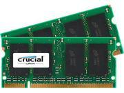 Crucial 2GB Kit 1GBx2 DDR2 667MHz PC2 5300 CL5 SODIMM 200 Pin Notebook Memory Modules CT2KIT12864AC667