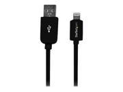 StarTech.com 0.3m 8 Pin Lightning Charge and Sync Cable Connector to USB Cable for Apple iPhone iPod iPad Black USBLT30CMB
