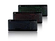 Adesso SlimTouch 120 3 Color Illuminated Compact Multimedia Keyboard AKB 120EB