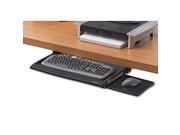 Fellowes Deluxe Keyboard Drawer With Soft Touch Wrist Rest 2.5 Inch x 30.8 Inch x 14 Inch Black Silver