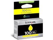 Lexmark No. 100XL Ink Cartridge Yellow Inkjet 600 Page 1 Each