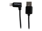StarTech.com 1m 3 Feet Angled Apple 8 Pin Lightning to USB Cable for iPhone iPod and iPad USBLT1MBR