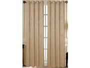 Set of 2 Ivy Blackout Flocked Grommet Top Curtain Drapery Panels 84 inch L Ivory