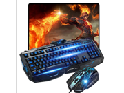 3 Colors illuminated Backlit USB Wired Mechanical Gaming Keyboard Mouse YOUXIANG