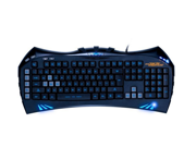 Sunt GK35 Backlit USB Wired Blue LED Ergonomic Multimedia PC Gaming Keyboard