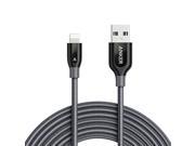 Anker PowerLine Lightning Cable 10ft Durable and Fast Charging Cable [Kevlar Fiber Double Braided Nylon] for iPhone iPad
